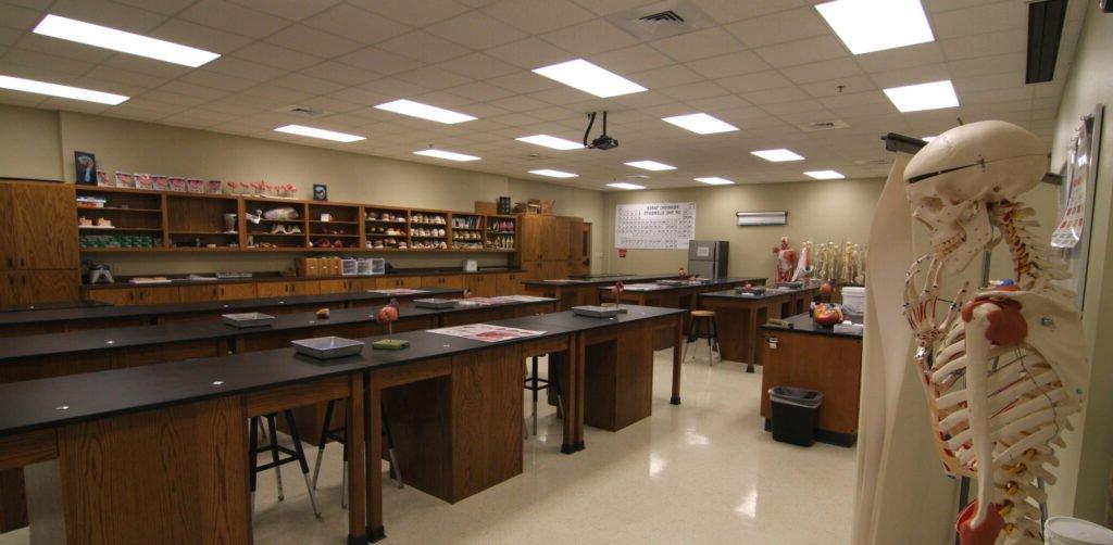 empty Science Education classroom and lab