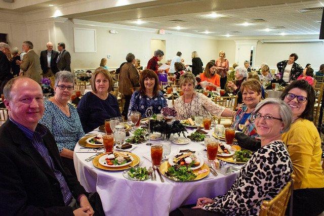 A table of attendees at the 2019 Round Table luncheon.